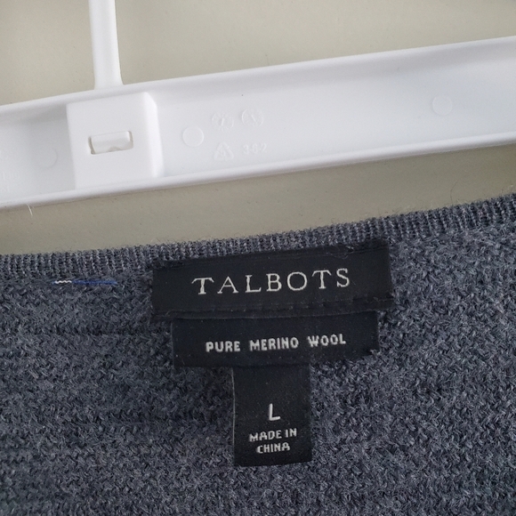 Talbots 100% Wool Gray Wrap Tunic Sweater - Picture 2 of 3